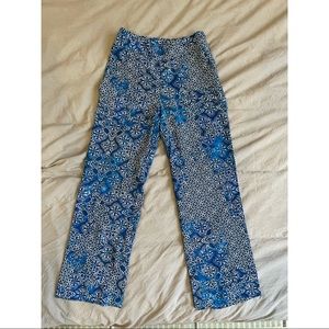 Banana Republic Blue Patterned Pant size 00R